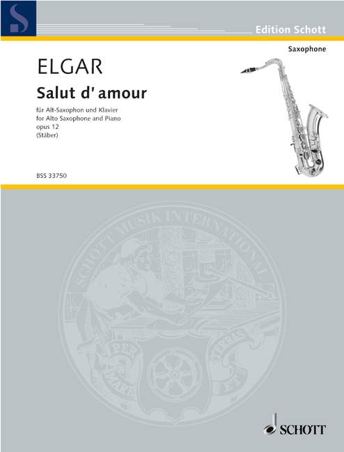 Salut d'amour op. 12/3&nbsp;&nbsp;für Alt-Saxophon und Klavier&nbsp;&nbsp;