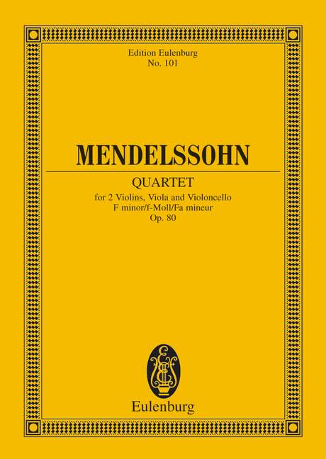 Streichquartett f-Moll op.80&nbsp;&nbsp;für Streichquartett&nbsp;&nbsp;Studienpartitur