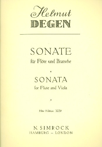 Sonate  für Flöte und Viola  Spielpartitur