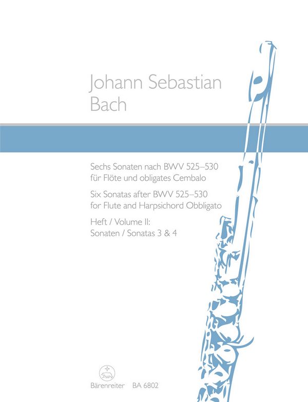 6 Sonaten nach BWV525-530 Band 2 (Nr.3-4)      für Flöte und Cembalo  
