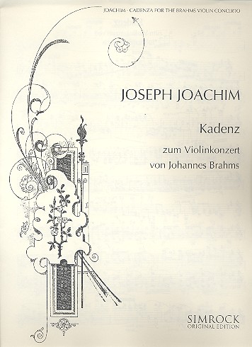 Kadenzen zum Violinkonzert D-Dur op.77&nbsp;&nbsp;für Violine&nbsp;&nbsp;Joachim, Joseph, bearb.