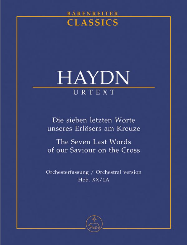 Die sieben letzten Worte unseres Erlösers am Kreuze Hob.XX:1 (Orcheste    Studienpartitur
