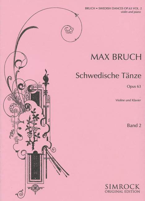 Schwedische Tänze op.63 Band 2 (Nr.8-15)  für Violine und Klavier  