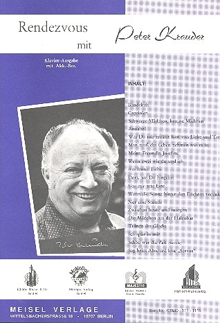 Rendezvous mit Peter Kreuder:&nbsp;&nbsp;für Gesang und Klavier&nbsp;&nbsp;