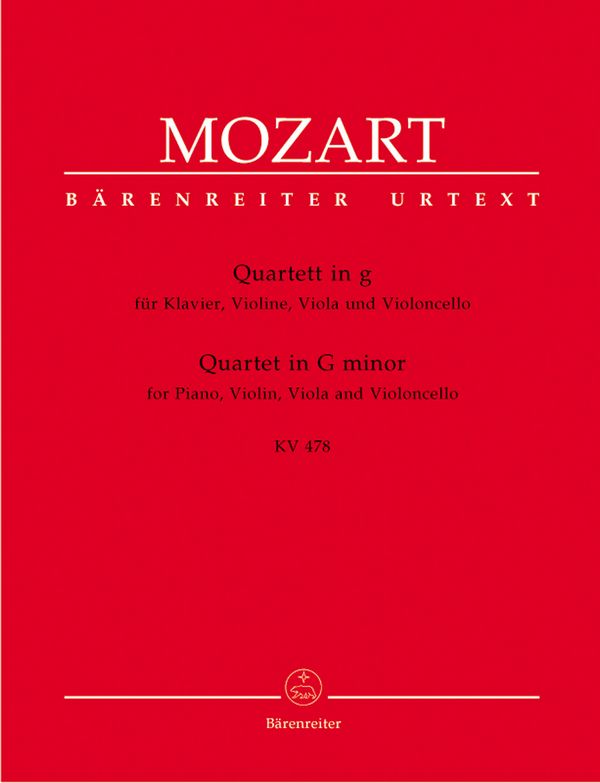 Quartett g-Moll KV478&nbsp;&nbsp;für Streichtrio und Klavier&nbsp;&nbsp;