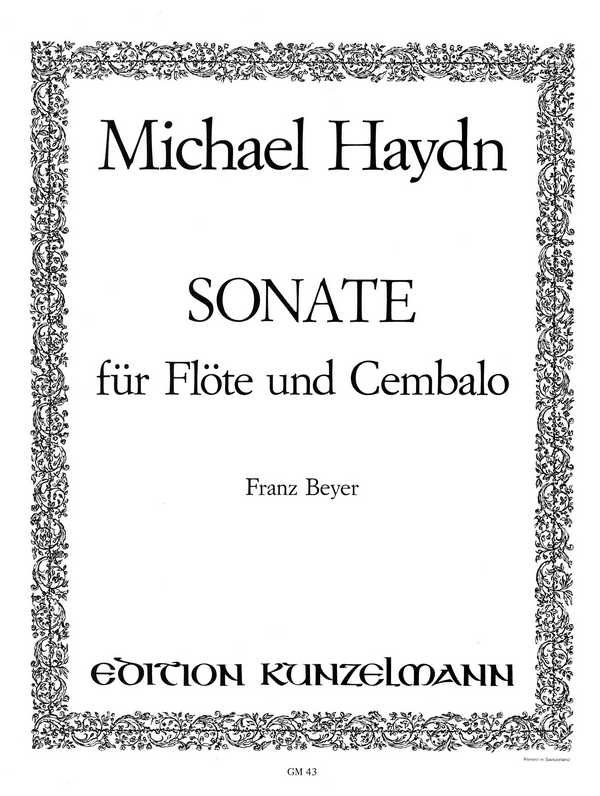 Sonate G-Dur Divertimento&nbsp;&nbsp;für Flöte und Cembalo (Klavier)&nbsp;&nbsp;