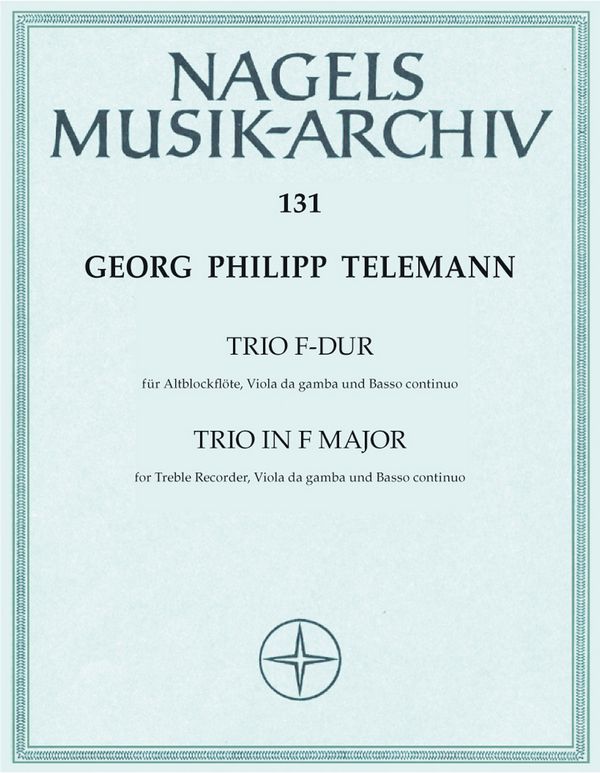 Trio F-Dur &nbsp;&nbsp;für Altblockflöte, Viola da gamba und Bc&nbsp;&nbsp;