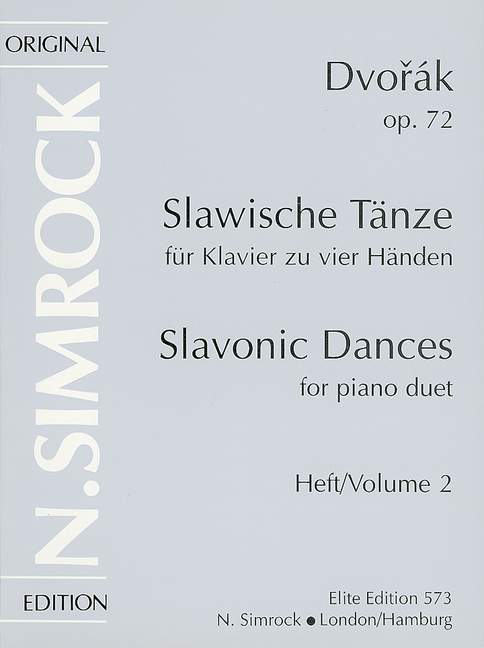Slawische Tänze op.72 Band 2&nbsp;&nbsp;für Klavier zu 4 Händen&nbsp;&nbsp;