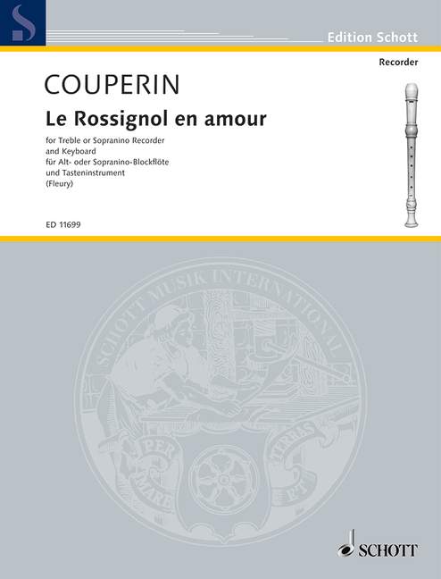 Le rossignol en amour  for soprano recorder and piano  