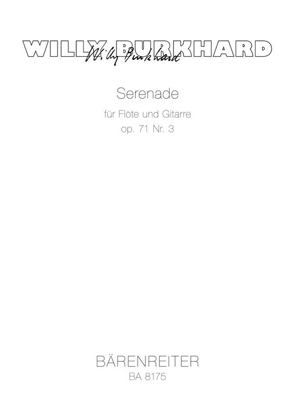 Serenade op.71,3 (1944)  für Flöte und Gitarre  