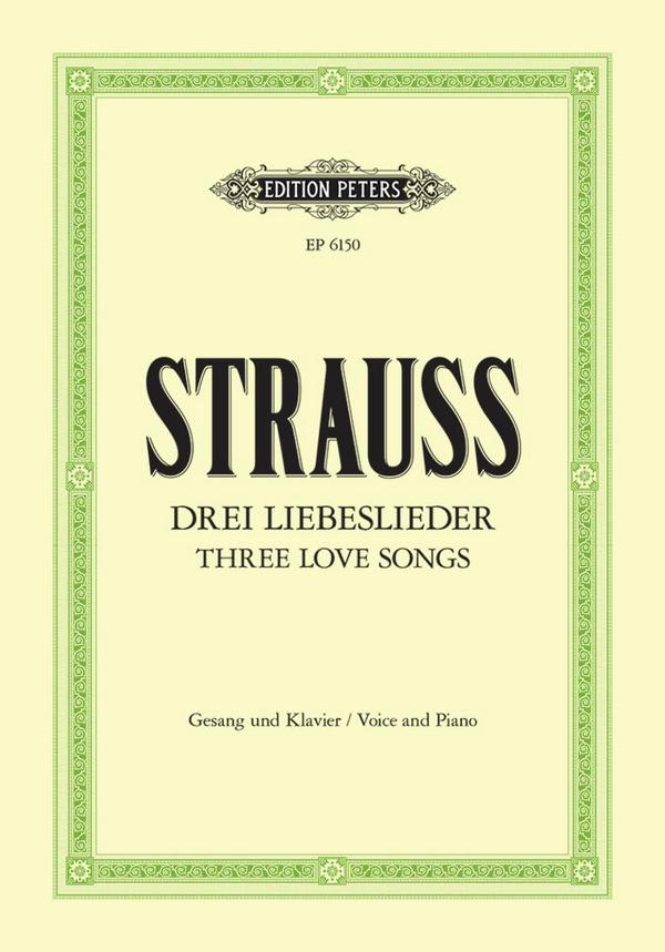 3 Liebeslieder  für Singstimme und Klavier  
