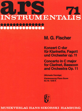 Konzert C-Dur op.11 für Klarinette,  Fagott und Orchester für Karinette,  Fagott und kKlavier