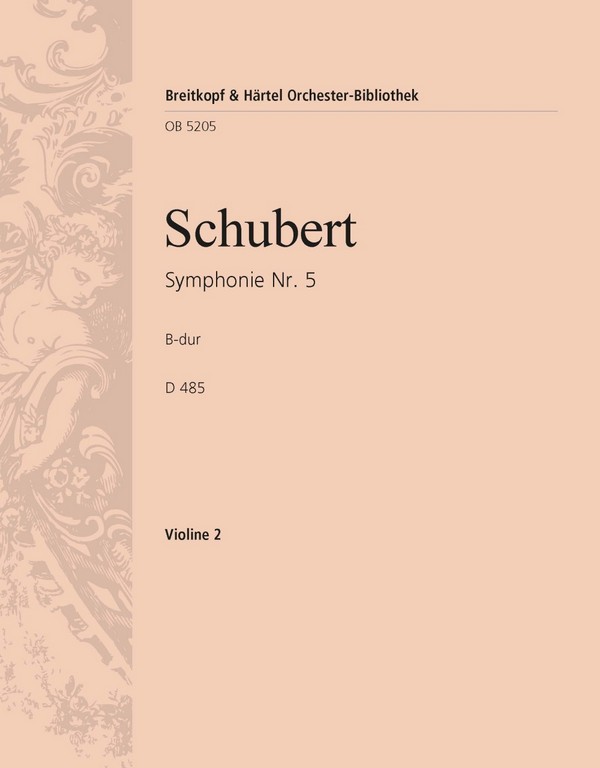 Sinfonie B-Dur Nr.5 D485&nbsp;&nbsp;für Orchester&nbsp;&nbsp;Violine 2