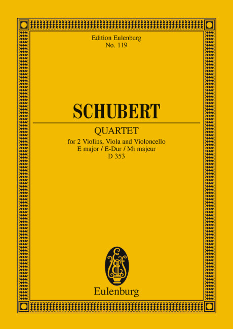 Quartet e major op. 125,2&nbsp;&nbsp;for 2 violins, viola and violoncello&nbsp;&nbsp;Miniature score