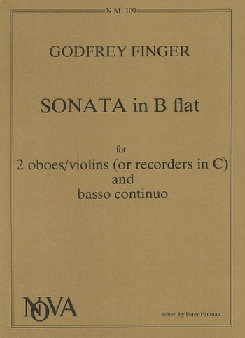 Sonata B flat major  for 2 oboes and piano  score and parts