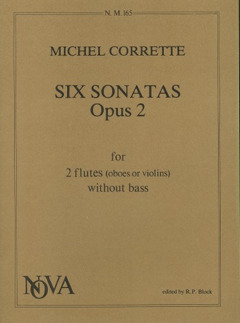 6 Sonatas op.2 for 2 flutes (oboes  or violins) without bass  score