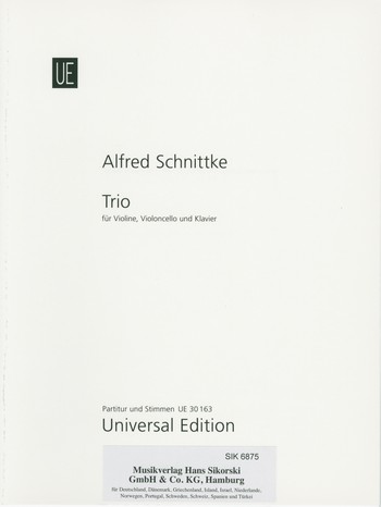 Trio (1985/1992)&nbsp;&nbsp;für Violine, Violoncello und Klavier&nbsp;&nbsp;Partitur und Stimmen