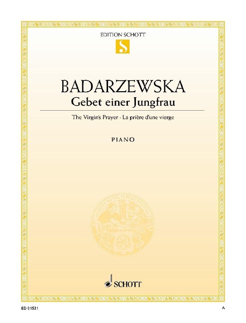 Gebet einer Jungfrau  für Klavier  