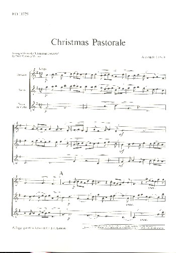 Pastorale from Christmas Concerto op.6,8  for 3 recorders (SAT)  score