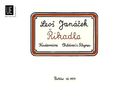 Kinderreime für 1 Singstimme&nbsp;&nbsp;oder 3-9 Soli mit Klavier und Viola&nbsp;&nbsp;oder Violine (dt/tsch),    Partitur