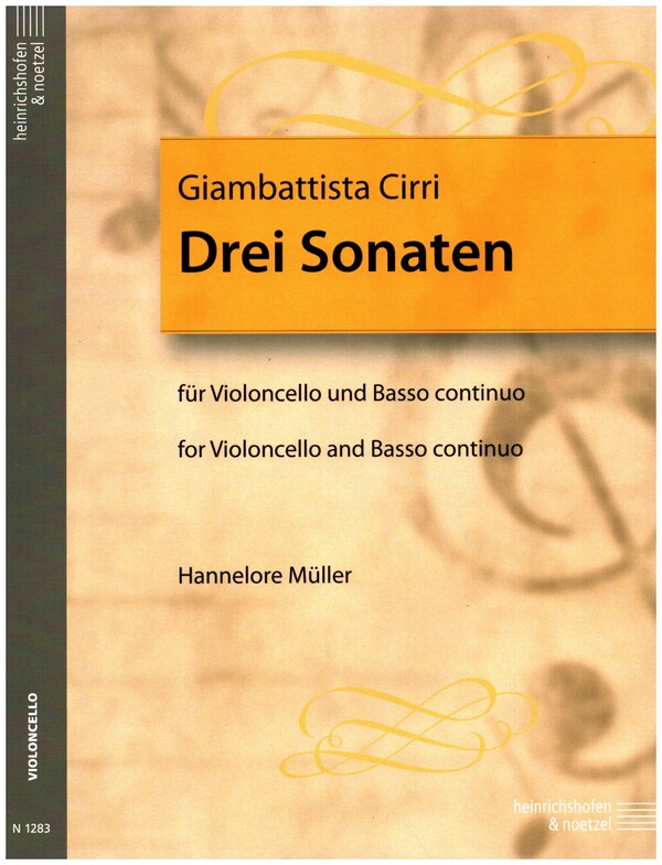 3 Sonaten  für Violoncello und Bc  