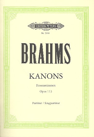 Kanons op.113&nbsp;&nbsp;für Frauenchor&nbsp;&nbsp;Partitur (dt)