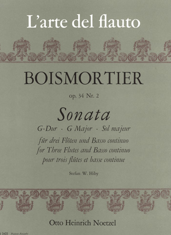 Sonate G-Dur op.34,2  für 3 Flöten und Bc  