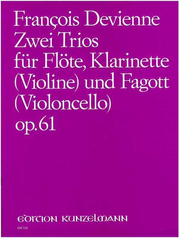 2 Trios op.61 Nrs.1-2  für Flöte, Klarinette in C und Fagott  3 Stimmen