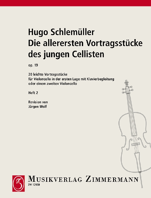 Die allerersten Vortragsstücke des jungen Cellisten op.19 Band 2&nbsp;&nbsp;für Violoncello und Klavier&nbsp;&nbsp;