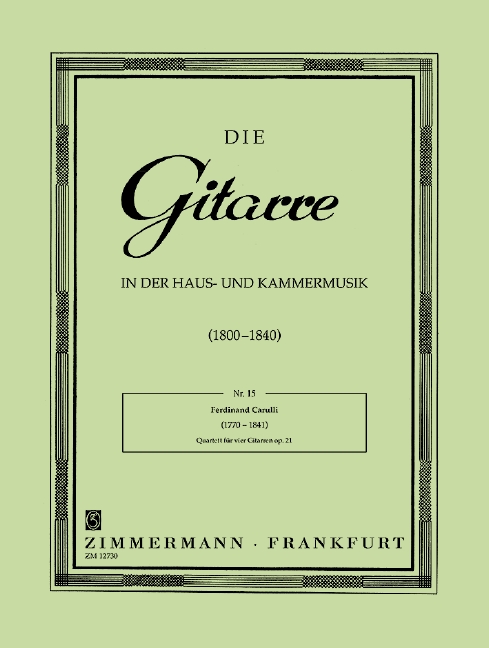 Quartett op.21&nbsp;&nbsp;für 4 Gitarren&nbsp;&nbsp;4 Stimmen