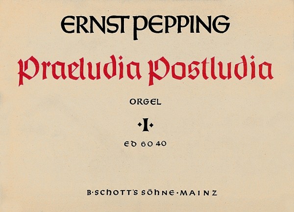 Präludia, Postludia zu 18 Chorälen Band 1  für Orgel  