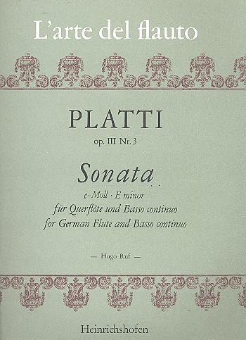 Sonate e-Moll op.3,3  für Flöte und Klavier  