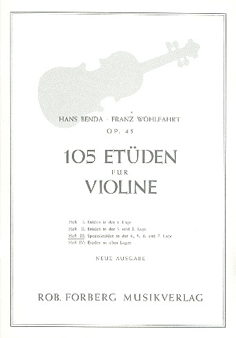105 Etüden op.45 Band 3 (Nr.76-89)  für Violine  