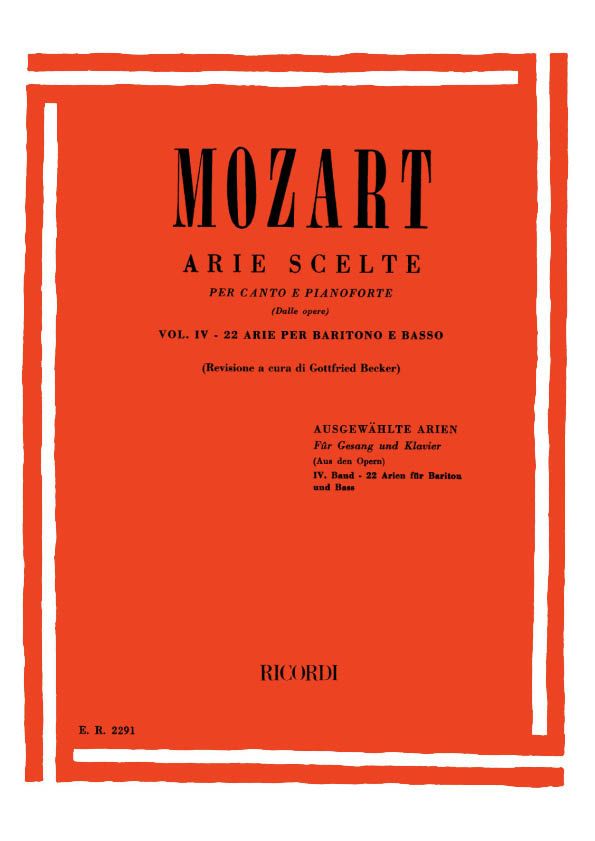 Arie scelte vol.4&nbsp;&nbsp;per baritono (basso) e pianoforte (it/dt)&nbsp;&nbsp;