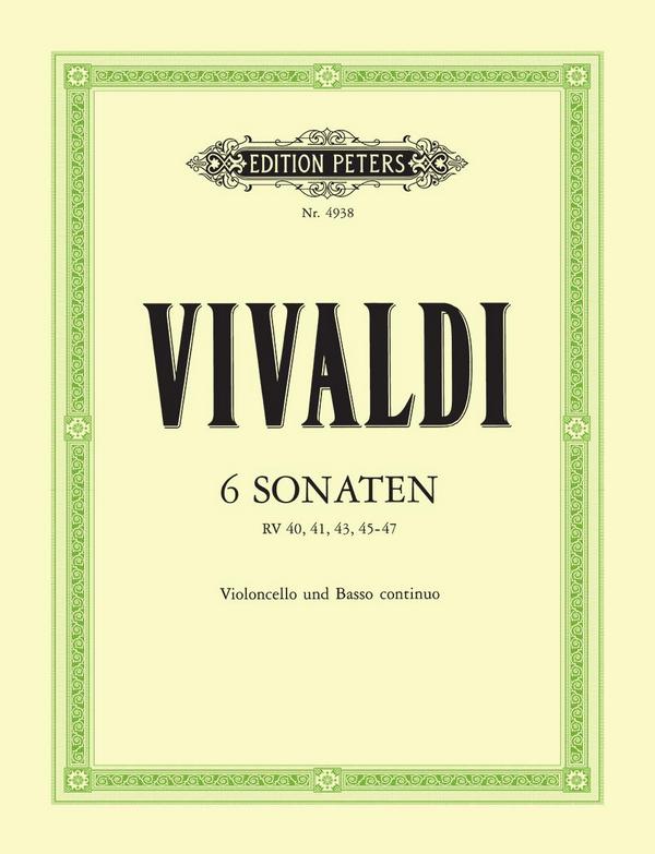 6 Sonaten  für Violoncello und Bc  