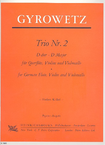 Trio D-Dur Nr.2  für Flöte, Violine und Violoncello  3 Stimmen