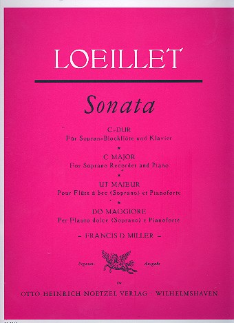 Sonate C-Dur&nbsp;&nbsp;für Sopranblockflöte und Klavier&nbsp;&nbsp;