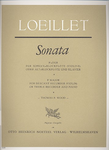 Sonate F-Dur &nbsp;&nbsp;für Sopranblockflöte und Klavier&nbsp;&nbsp;