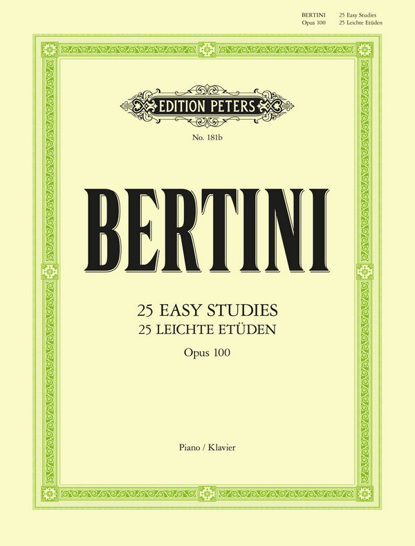 25 leichte Etüden op.100  für Klavier  