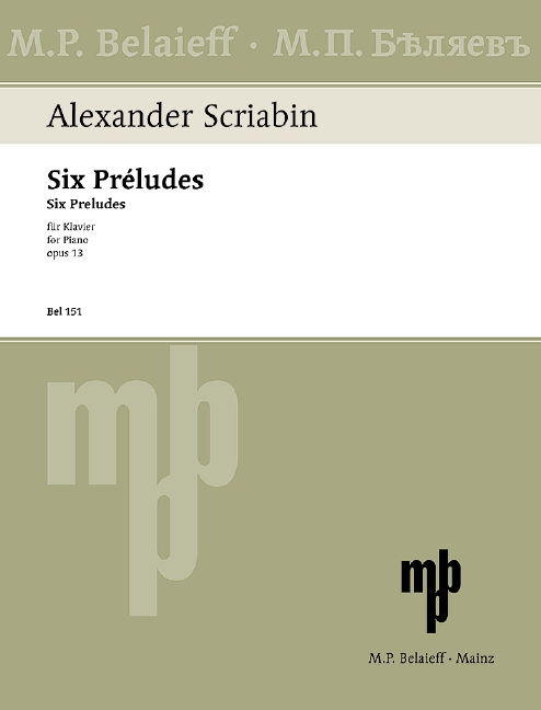 6 Préludes op.13  für Klavier  