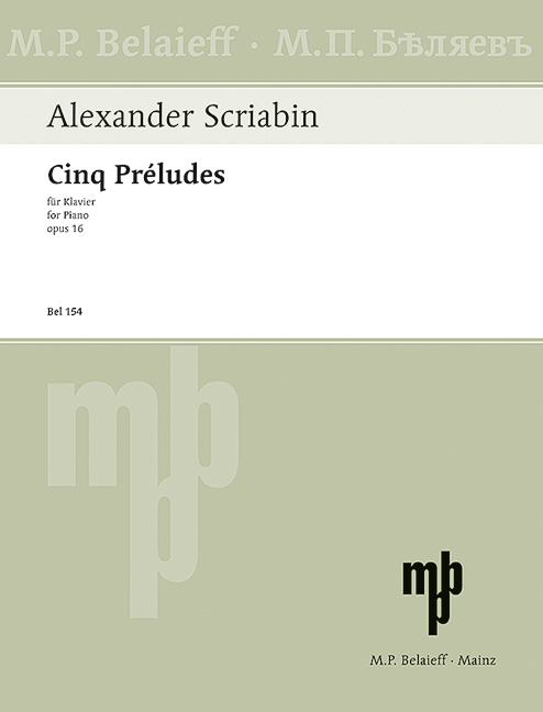 5 Préludes op.16  für Klavier  