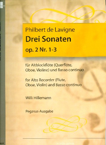 6 Sonaten op.2 Band 1 Nr.1-3  für Altblockflöte und Bc  