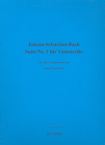 Suite Nr.1 BWV1007 für Gitarre&nbsp;&nbsp;Verlagskopie&nbsp;&nbsp;