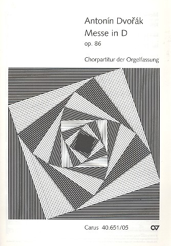 Messe D-Dur op.86 für Soli (SATB),  Chor und Orgel  Chorpartitur