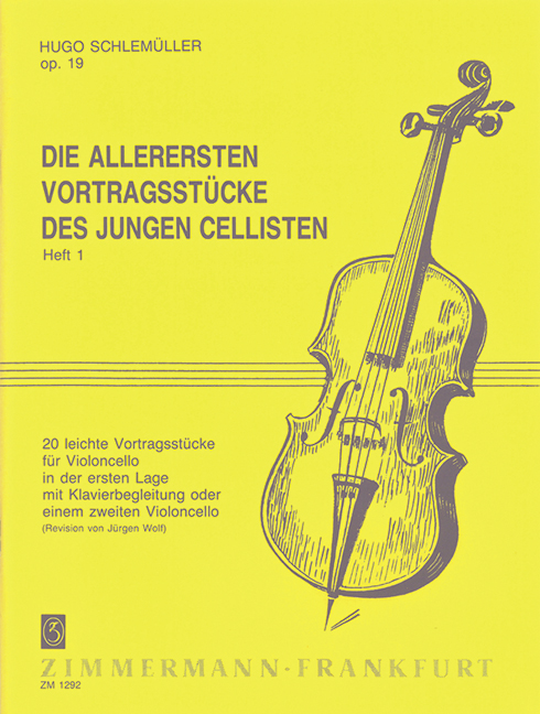 Die allerersten Vortragsstücke des jungen Cellisten op.19 Band 1&nbsp;&nbsp;für Violoncello und Klavier&nbsp;&nbsp;