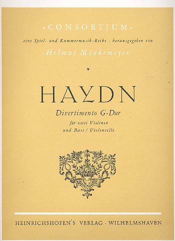 Divertimento G-Dur für  2 Violinen und Bass  Partitur und 3 Stimmen
