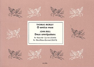 O amica mea &nbsp;&nbsp;für 5 Blockflöten (SSATB)&nbsp;&nbsp;Partitur und Stimmen