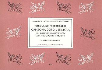 Canzona dopo l'epistola  für 4 Blockflöten  Partitur und Stimmen