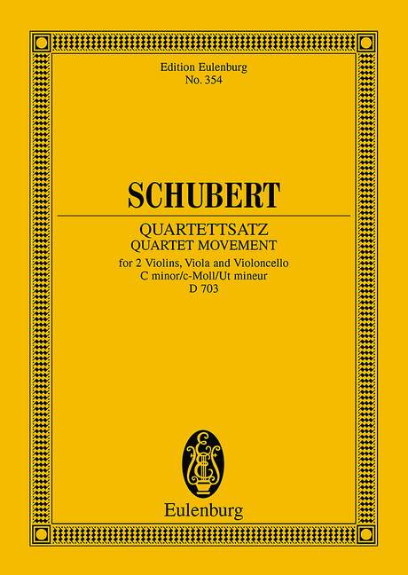 Streichquartett c-Moll D703&nbsp;&nbsp;für Streichquartett&nbsp;&nbsp;Studienpartitur