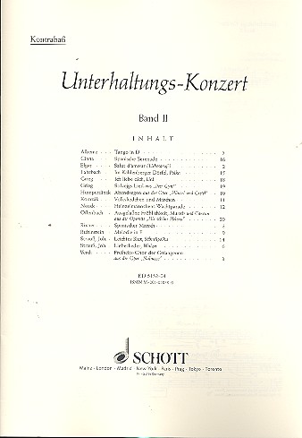 Das Unterhaltungs-Konzert Band 2&nbsp;&nbsp;für Kontrabass&nbsp;&nbsp;